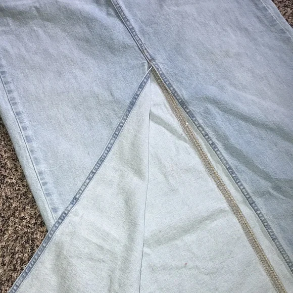 Universal Thread Denim Maxi Skirt High Front Slit Stretch  | NWT - Picture 3 of 5